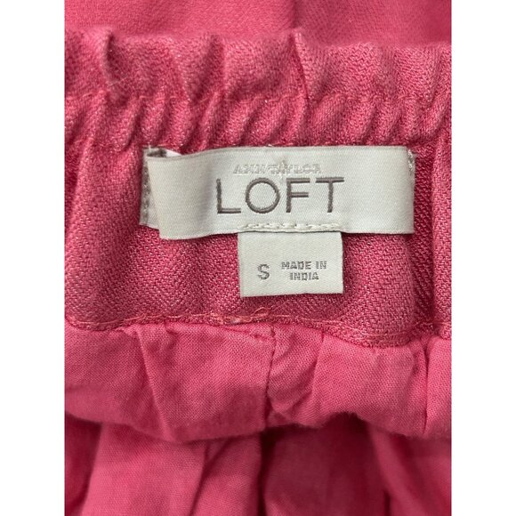 Loft Womens Pink Elastic Waist Skirt Pockets Size S - Picture 5 of 9